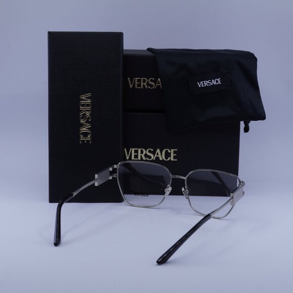 Versace VE1301 1000 Eyeglasses Silver 57mm Cat Eye Frame - Picture 10 of 10